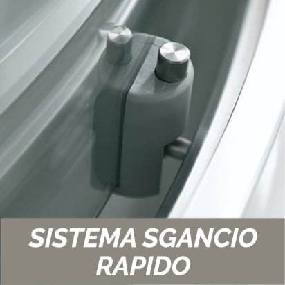 Runde Duschkabine 4 Kristalltüren 6 mm Cee Art. - Nr - MEGART