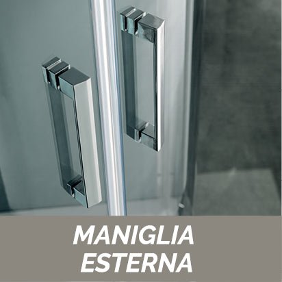 Schiebeduschnische mit 2 Kristalltüren 6 mm Cee Art - MEGART