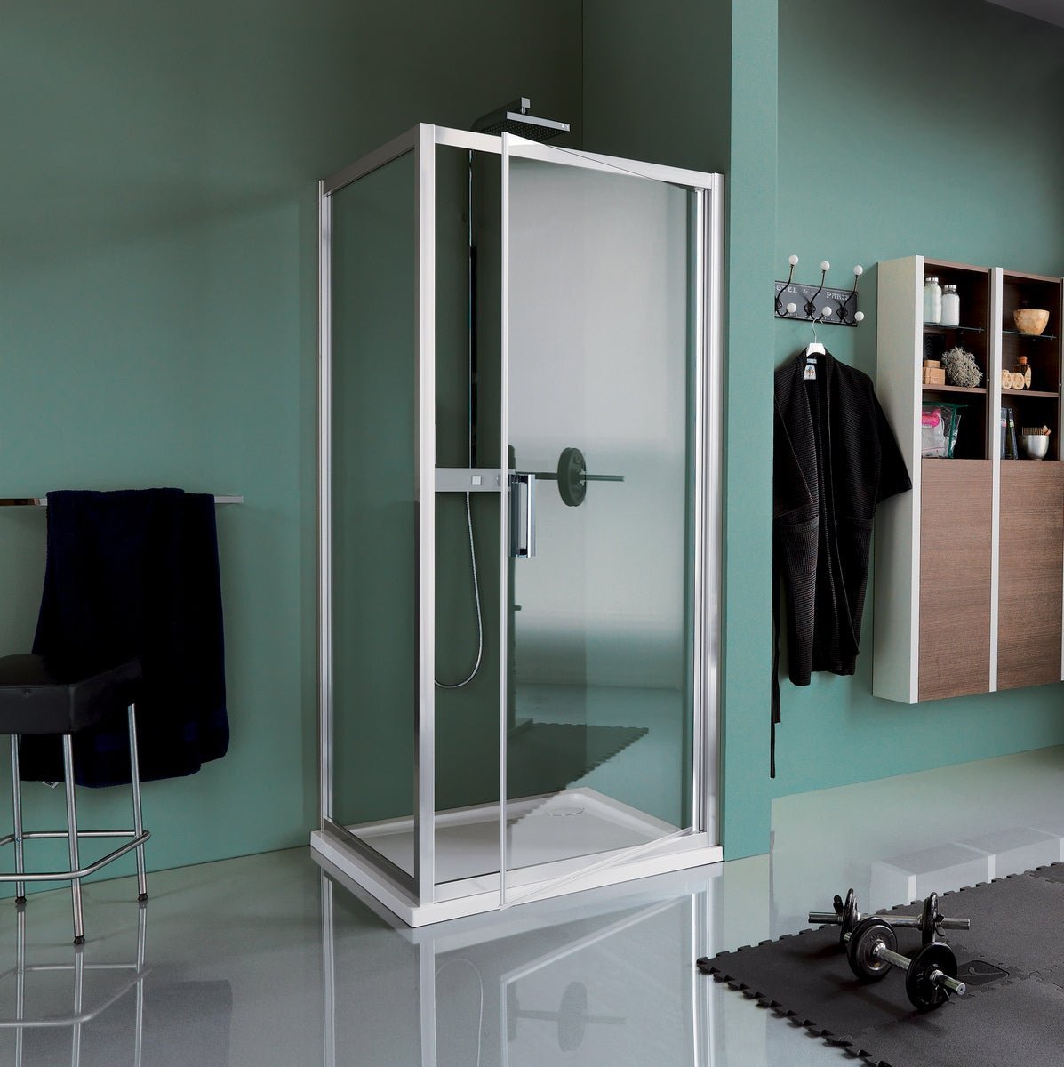 Duschtür mit einer Schwingtür Kristall 6 mm Cee Art - MEGART