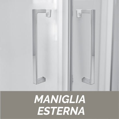 1 Seite für Eckdusche mit Siebdruck, Crystal Essential Line - MEGART