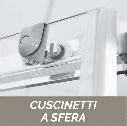 1 Seite für Eckdusche mit Siebdruck, Crystal Essential Line - MEGART