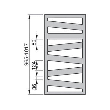 Zehnder Ribbon H. 1017 Dekorativer Heizkörper - MEGART