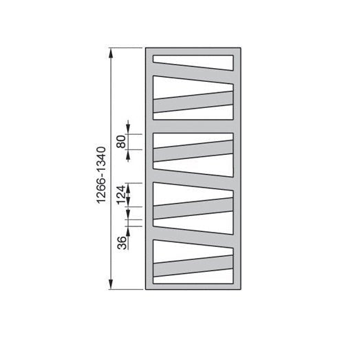 Zehnder Ribbon H. 1266 Dekorativer Heizkörper - MEGART