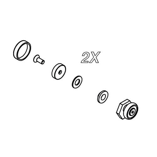 Laufrollen-Set für Duschkabine HEXA - MEGART