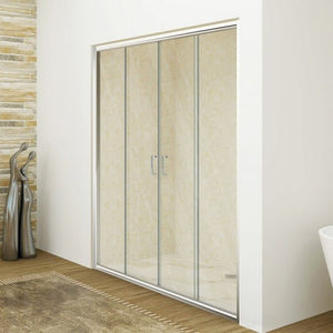 Schiebeduschnische mit 4 Kristalltüren, Essential Line - MEGART