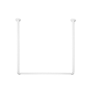 Duschvorhangstange 3 - Seitig Aus Weissem Aluminium - MEGART