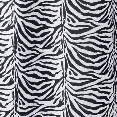 Duschvorhang Zwei Seiten Aus Stoff Cm. 180 X 200 Mod. Zebra Schwarz - MEGART