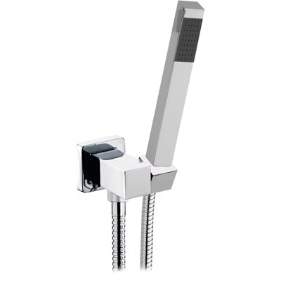 Wasseranschluss mit Messinghalterung + Panfilo - Handbrause + Flexschläuche - MEGART