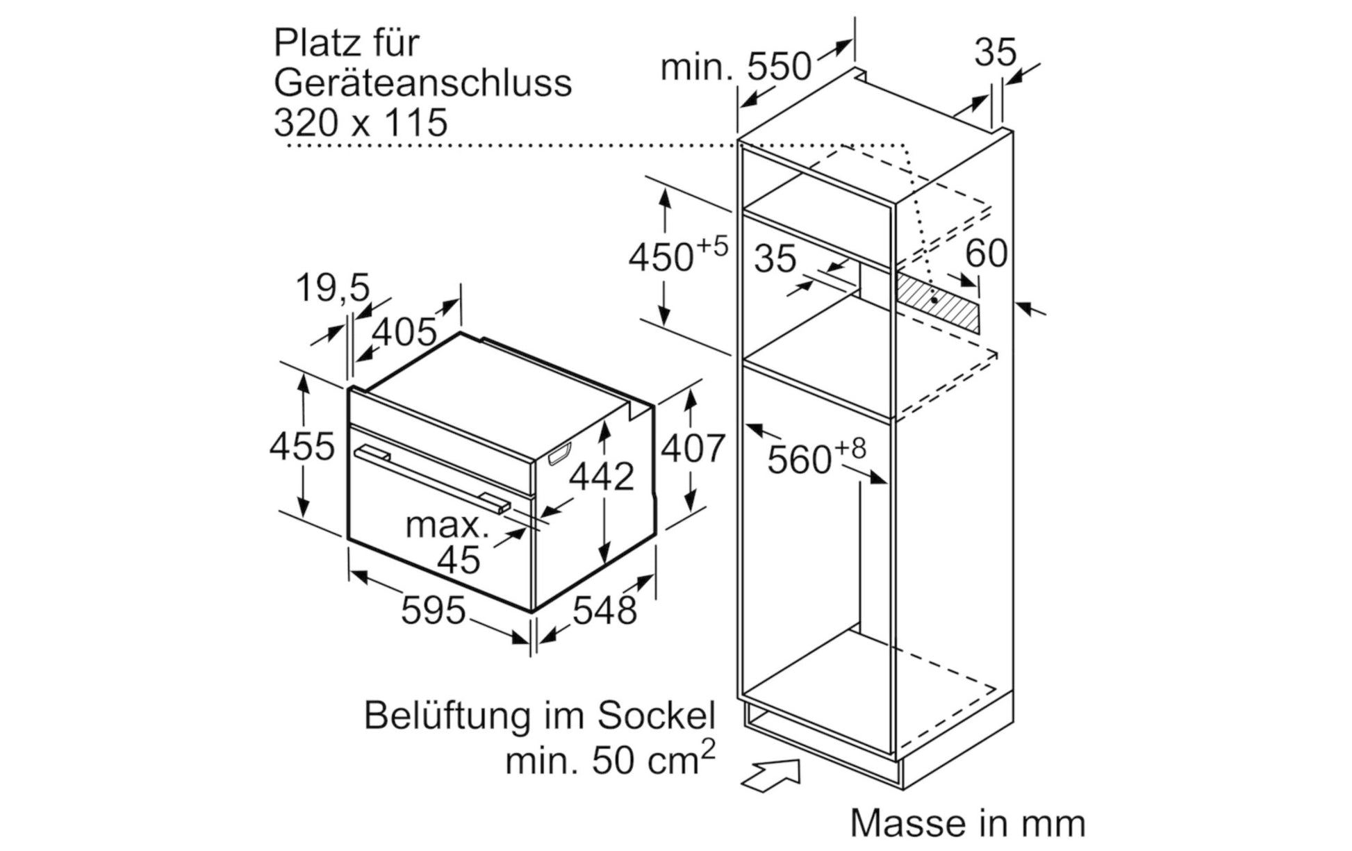 Einbaubackofen mit Mikrowelle CMG633BS1 Edelstahl/Schwarz - MEGART