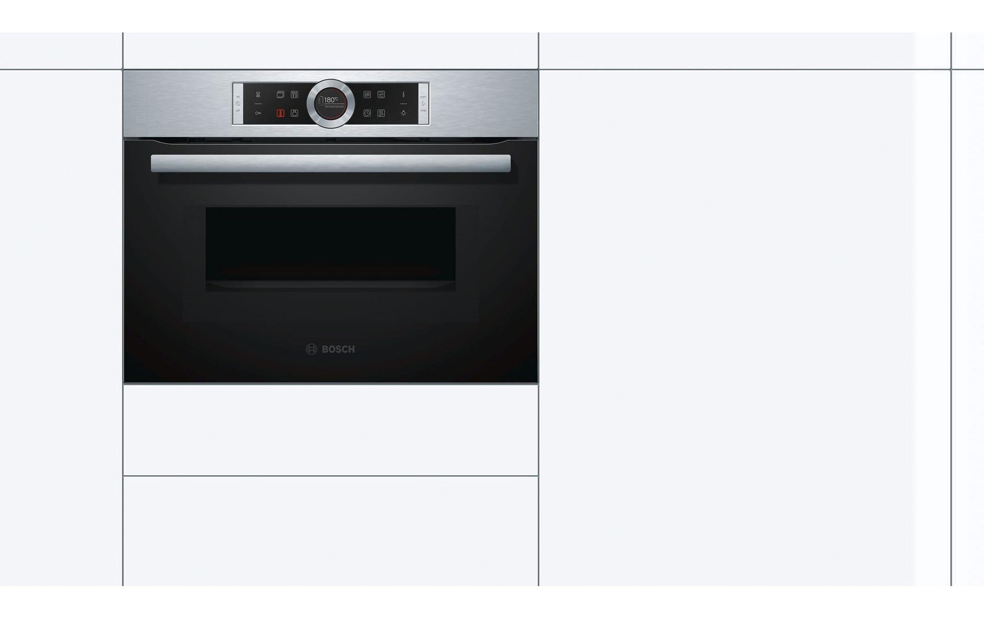 Einbaubackofen mit Mikrowelle CMG633BS1 Edelstahl/Schwarz - MEGART
