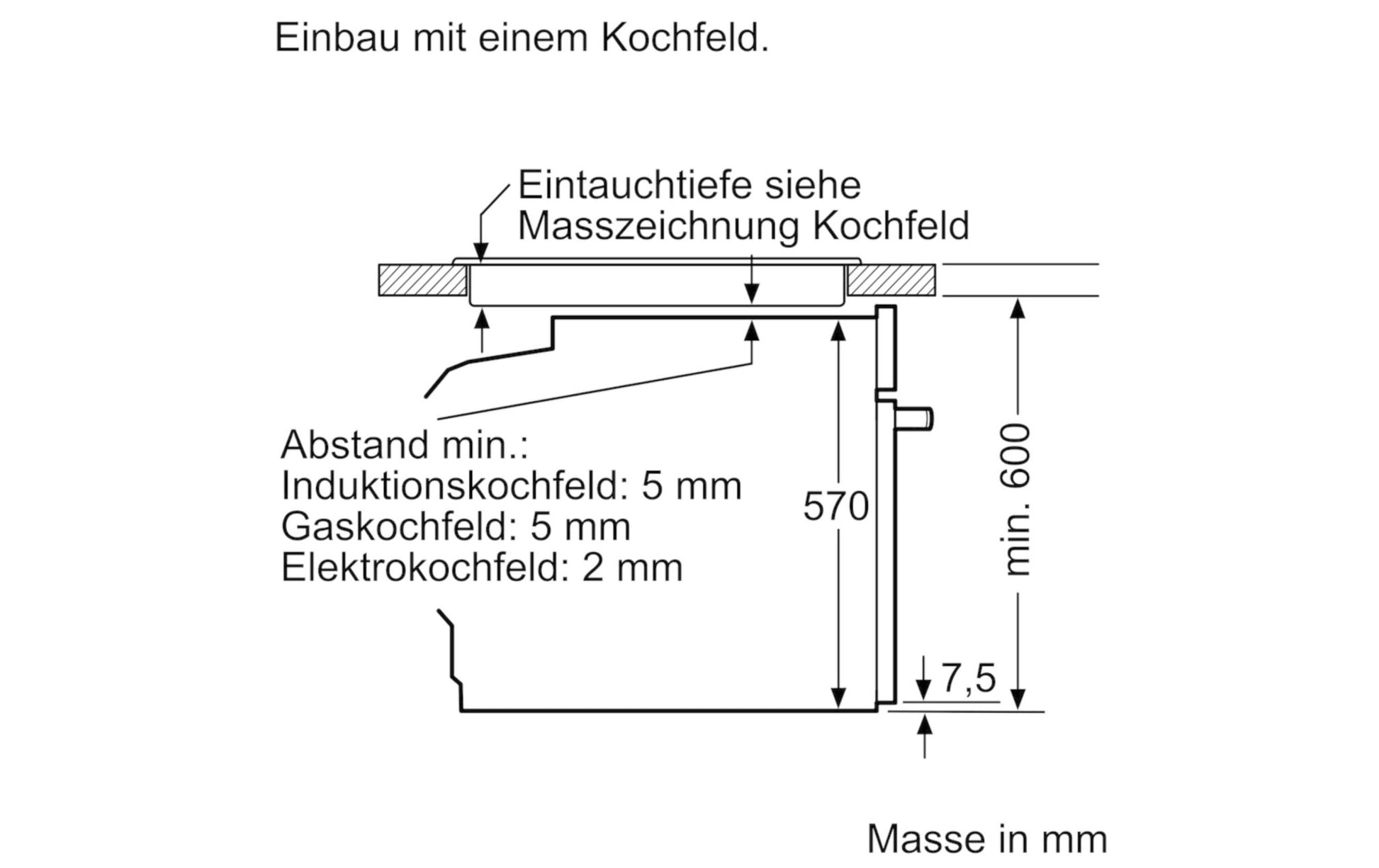 Einbauherd HE517ABS0C EU 60, Schwarz/Silber - MEGART