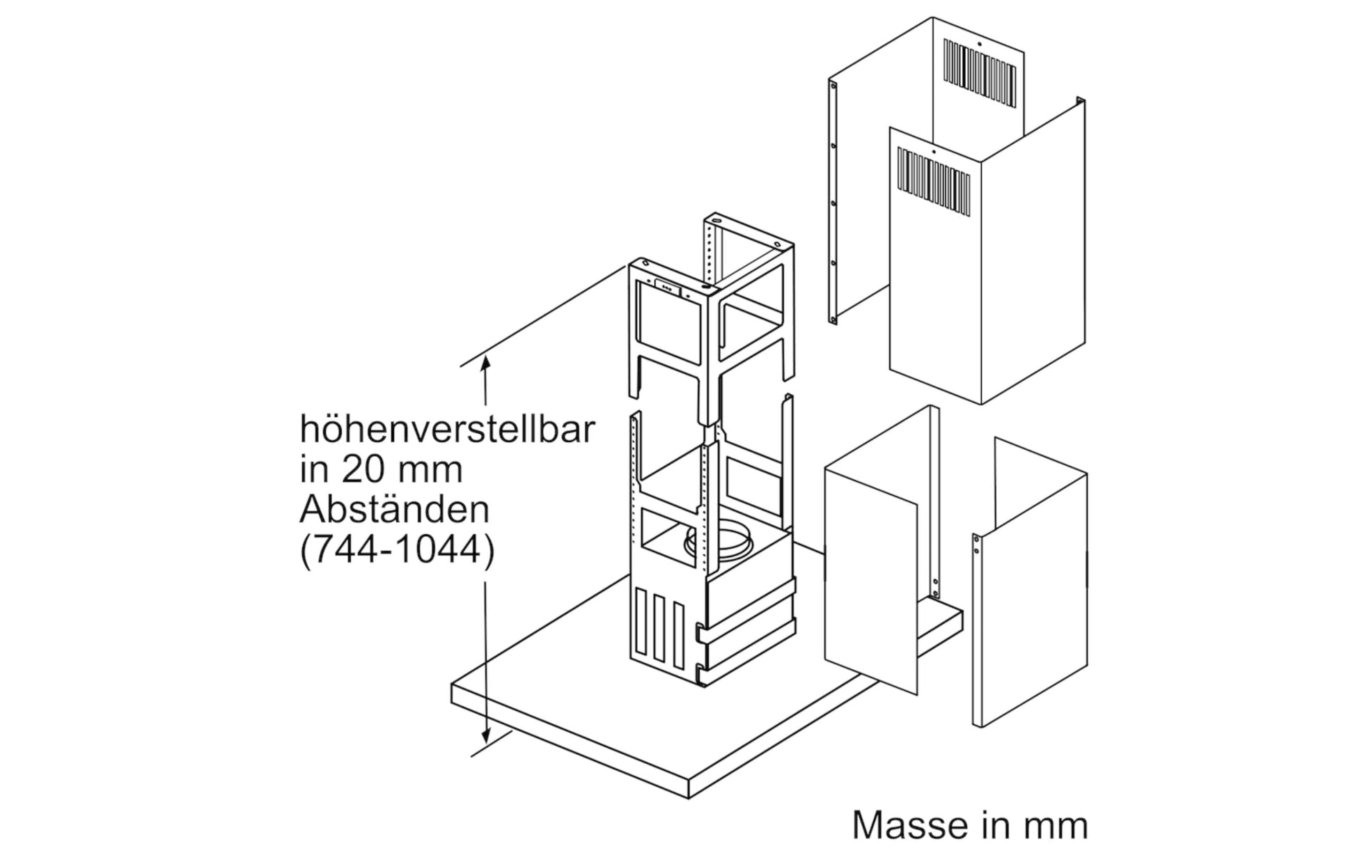 Inselhaube LF97BCP50 3+2 Intensiv Stufen - MEGART