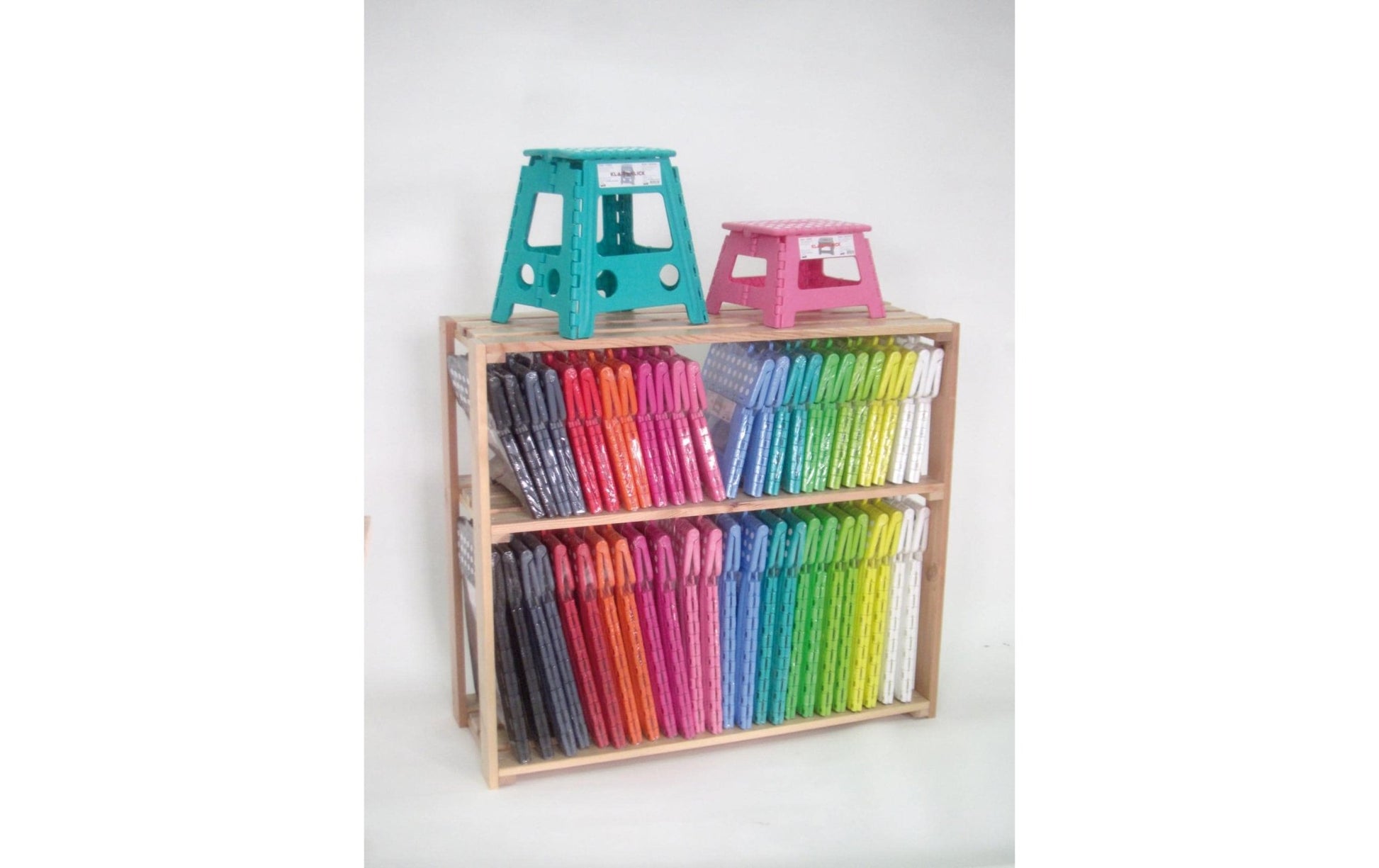 Klapphocker Klapp - Klick Big Kunststoff, Weiss - MEGART