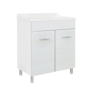 Waschtrog mit Holzschrank und ABS - Wanne mit Presse - MEGART