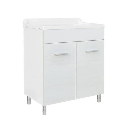 Waschtrog mit Holzschrank und ABS - Wanne mit Presse - MEGART