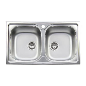 Edelstahl - Einbauspüle Mit 2 Becken, 86 Cm - MEGART