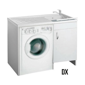 Holzschrank mit Waschbecken + Waschmaschinenabdeckung Mod. Idex - MEGART