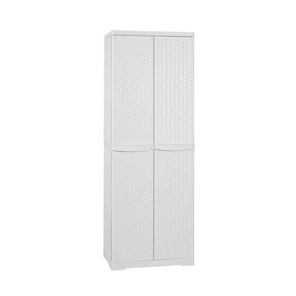 Schrank aus Polypropylen mit 4 Rattan-Böden H.178 - MEGART