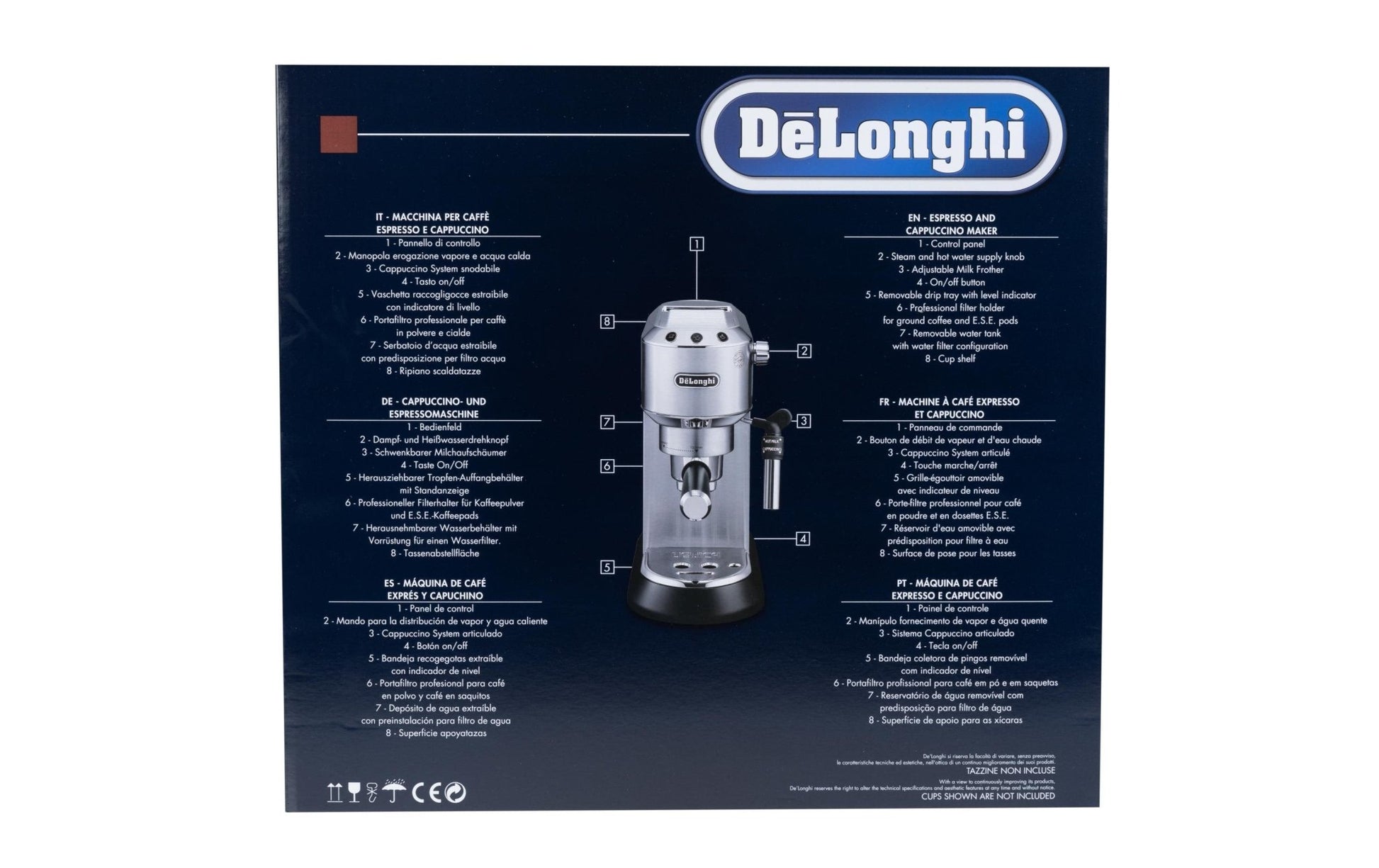 Siebträgermaschine Dedica EC 685.M Silber - MEGART
