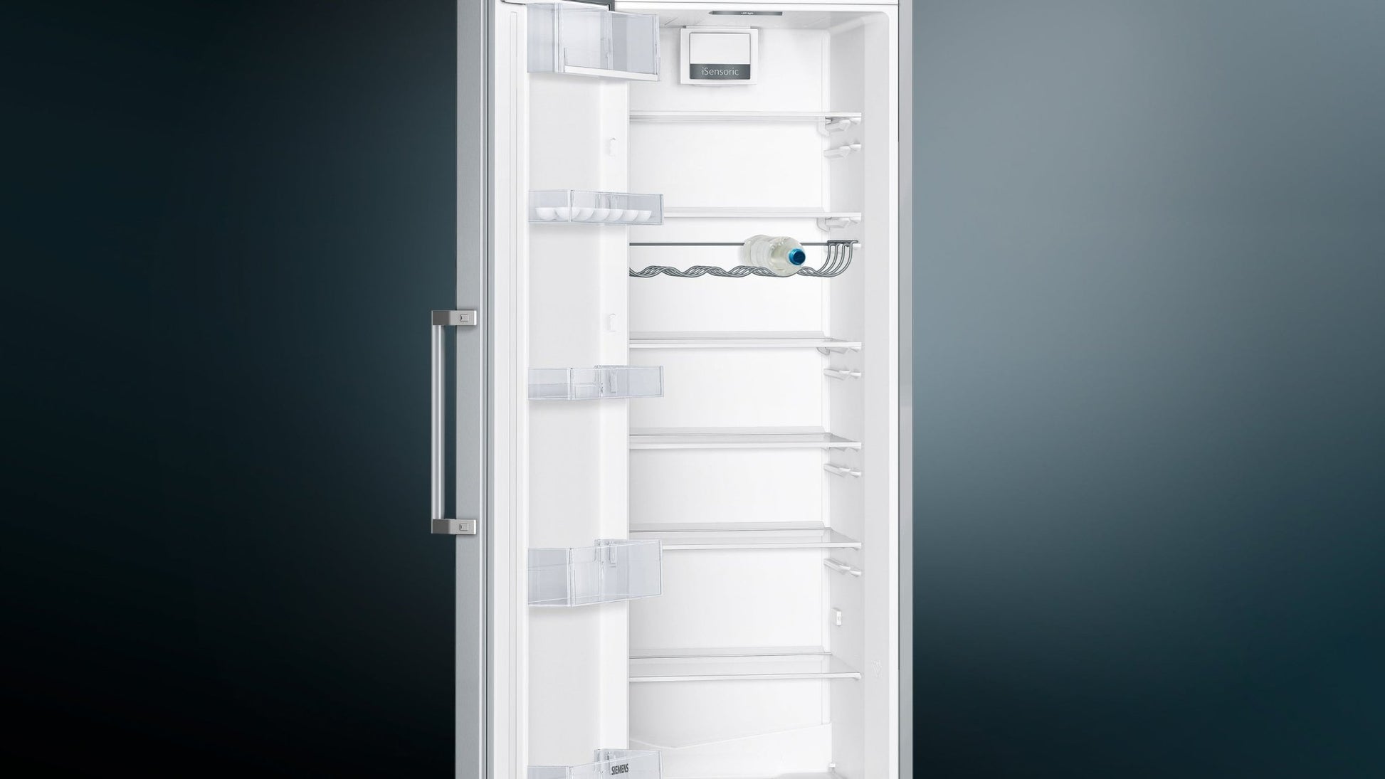 iQ300, Freistehender Kühlschrank, 186 x 60 cm, Stahl, Silber KS36VVIEP - MEGART