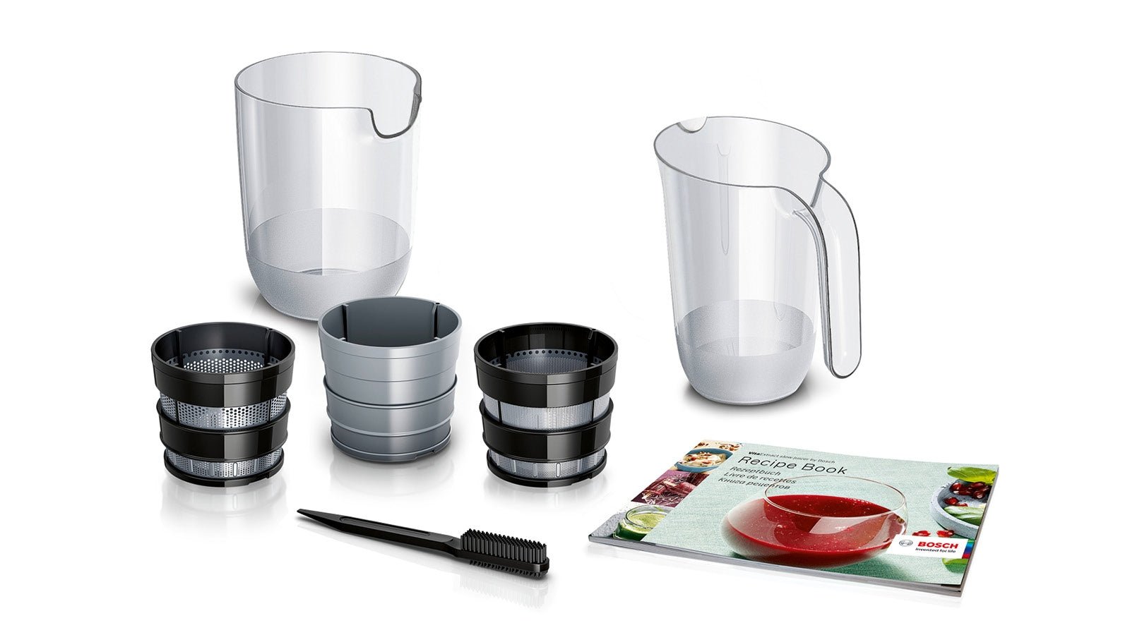 Extracteur de jus, VitaExtract, 150 W, Schwarz, Edelstahl gebürstet, MESM731M - MEGART