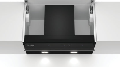 iQ500, Integrierte Designhaube, 60 cm, Klarglas schwarz LJ67BAM60 - MEGART
