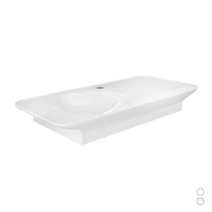 Valet - Wandwaschbecken, 112 cm, Ablage rechts - MEGART