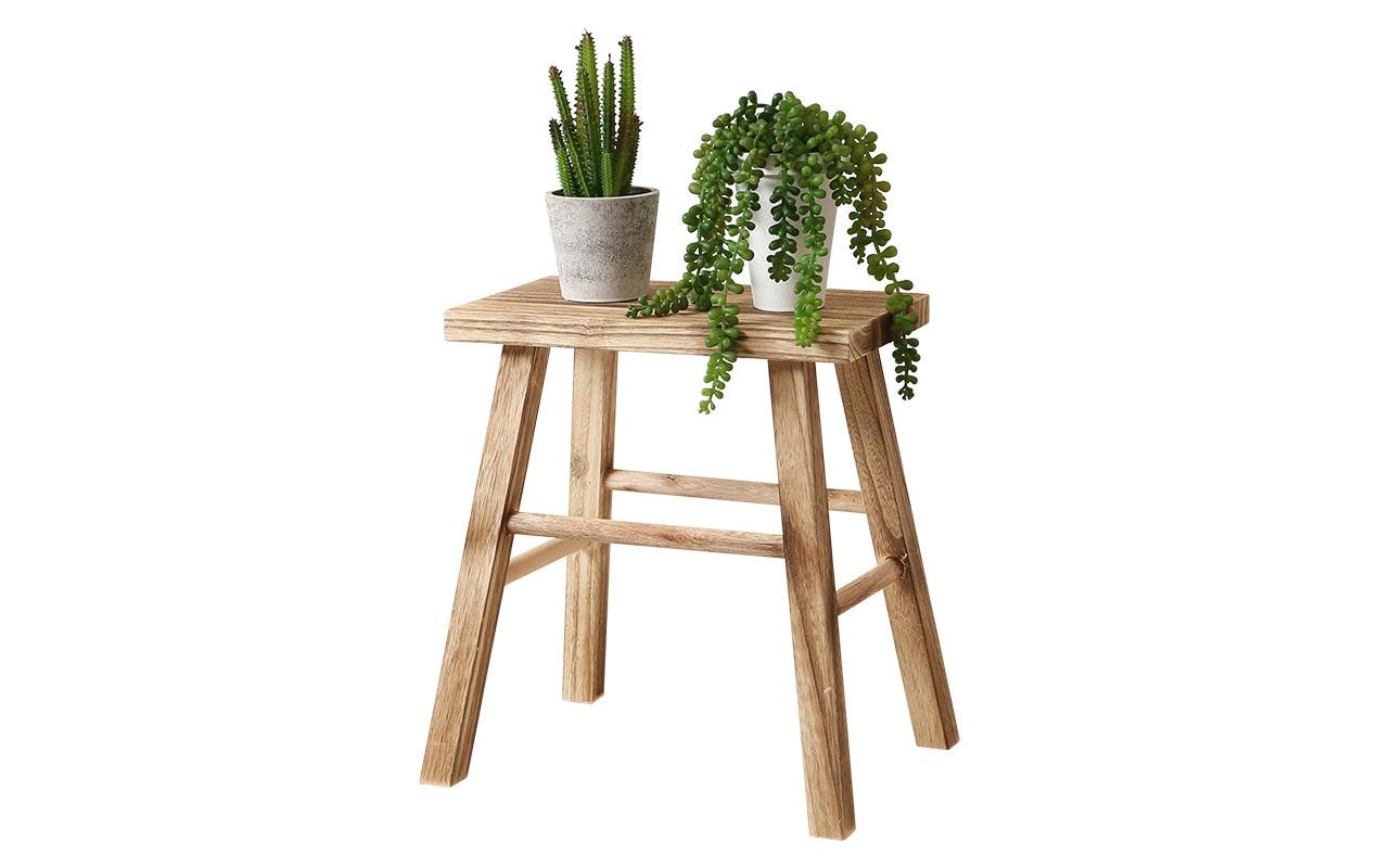 Hocker Holz, Braun 19 x 33 x 37cm - MEGART