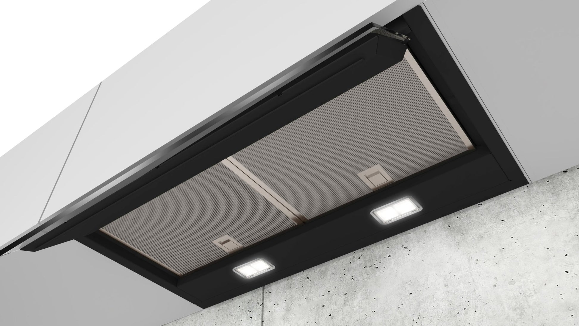 iQ500, Integrierte Designhaube, 60 cm, Klarglas schwarz LJ67BAM60 - MEGART