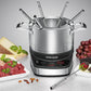 Set fonduta All-in-One 20.F 1200, 7 pezzi, argento