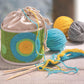 Kartoffelsack in Pappbox, 12 cm, Nature/Weiss
