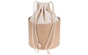 Kartoffelsack in Pappbox, 15 cm, Nature/Weiss