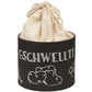 Kartoffelsack in Pappbox, 15 cm, Nature/Weiss