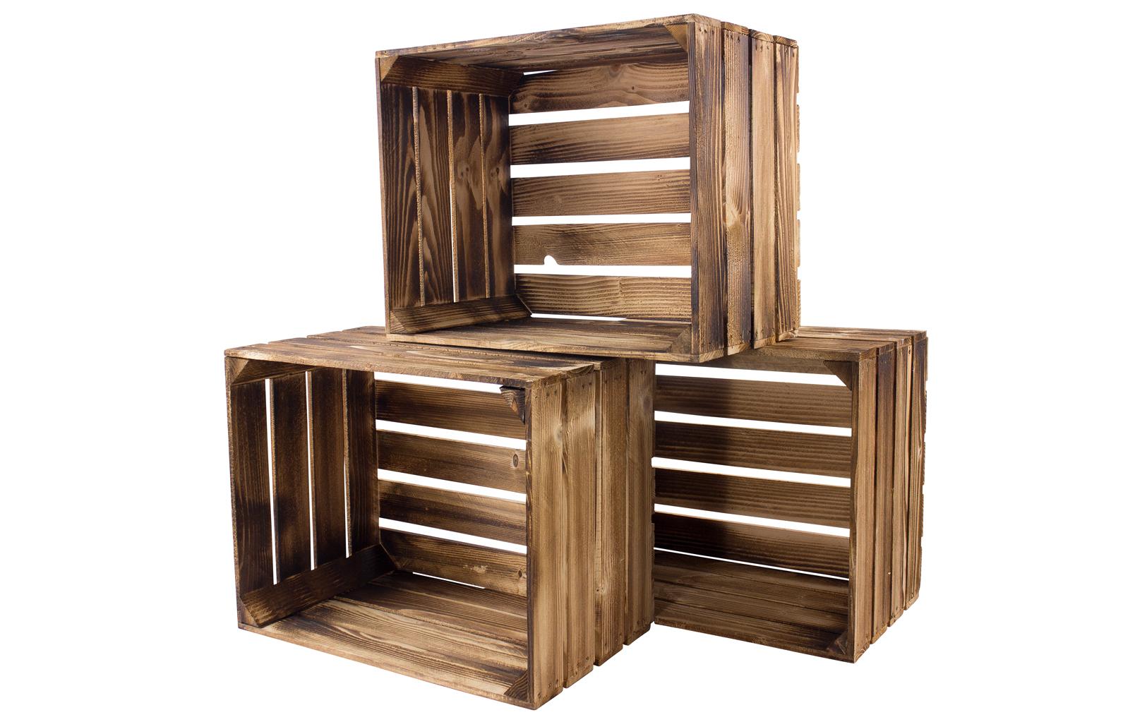 Holzharasse Vintage geflammt 40 x 50 cm - MEGART