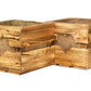 Holzharasse mit Herzausschnitt, geflammt 30 x 30 cm - MEGART