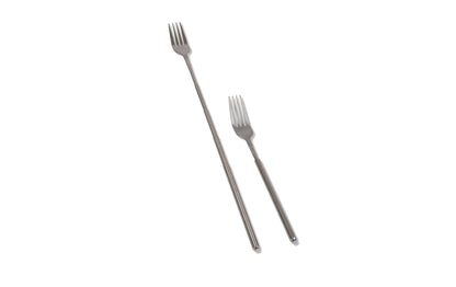 Fondue - Teleskopgabel Set 2 Stück, Silber - MEGART