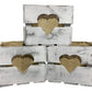 Holzharasse mit Herzausschnitt, Shabby 30 x 30 cm - MEGART