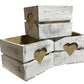 Holzharasse mit Herzausschnitt, Shabby 30 x 30 cm - MEGART