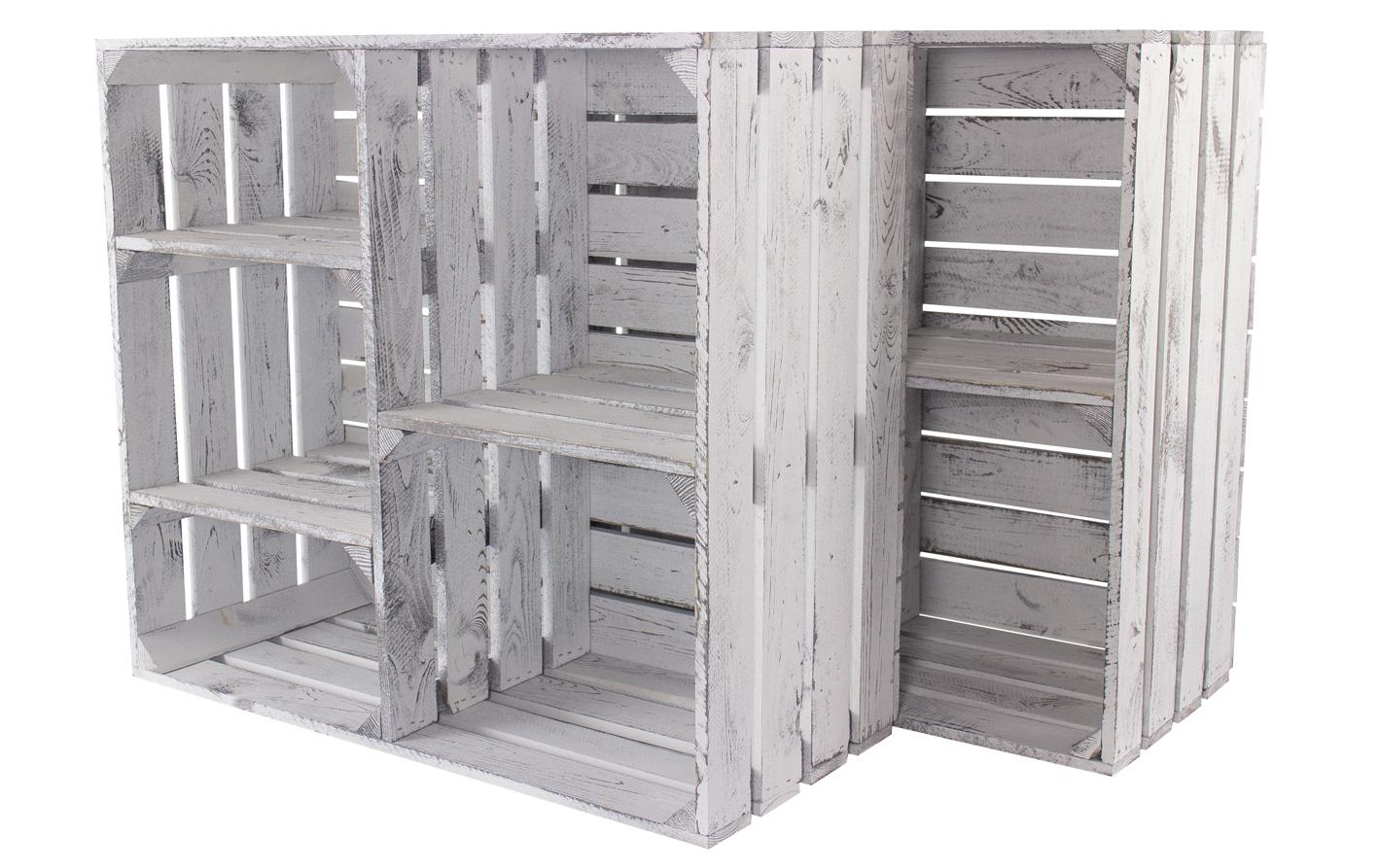 Regal Vintage Shabby, Weiss, 77 x 68 cm - MEGART