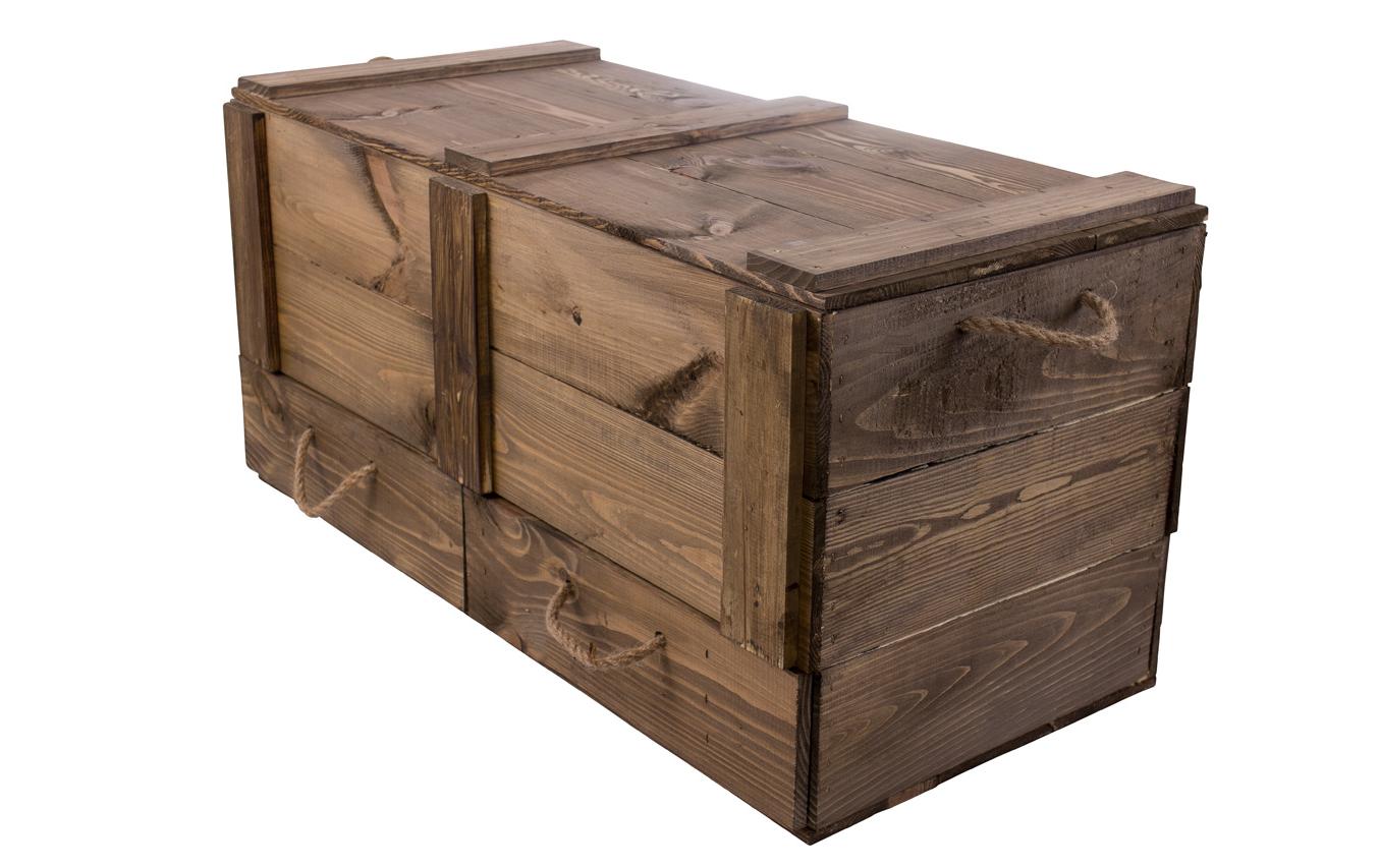 Truhe Vintage Dunkelbraun, 85 x 40 cm - MEGART