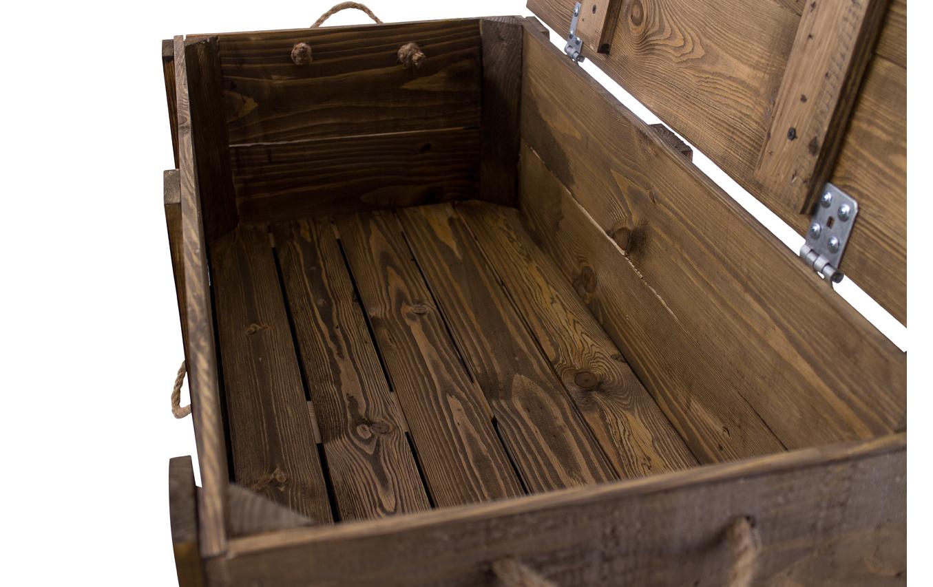 Truhe Vintage Dunkelbraun, 85 x 40 cm - MEGART