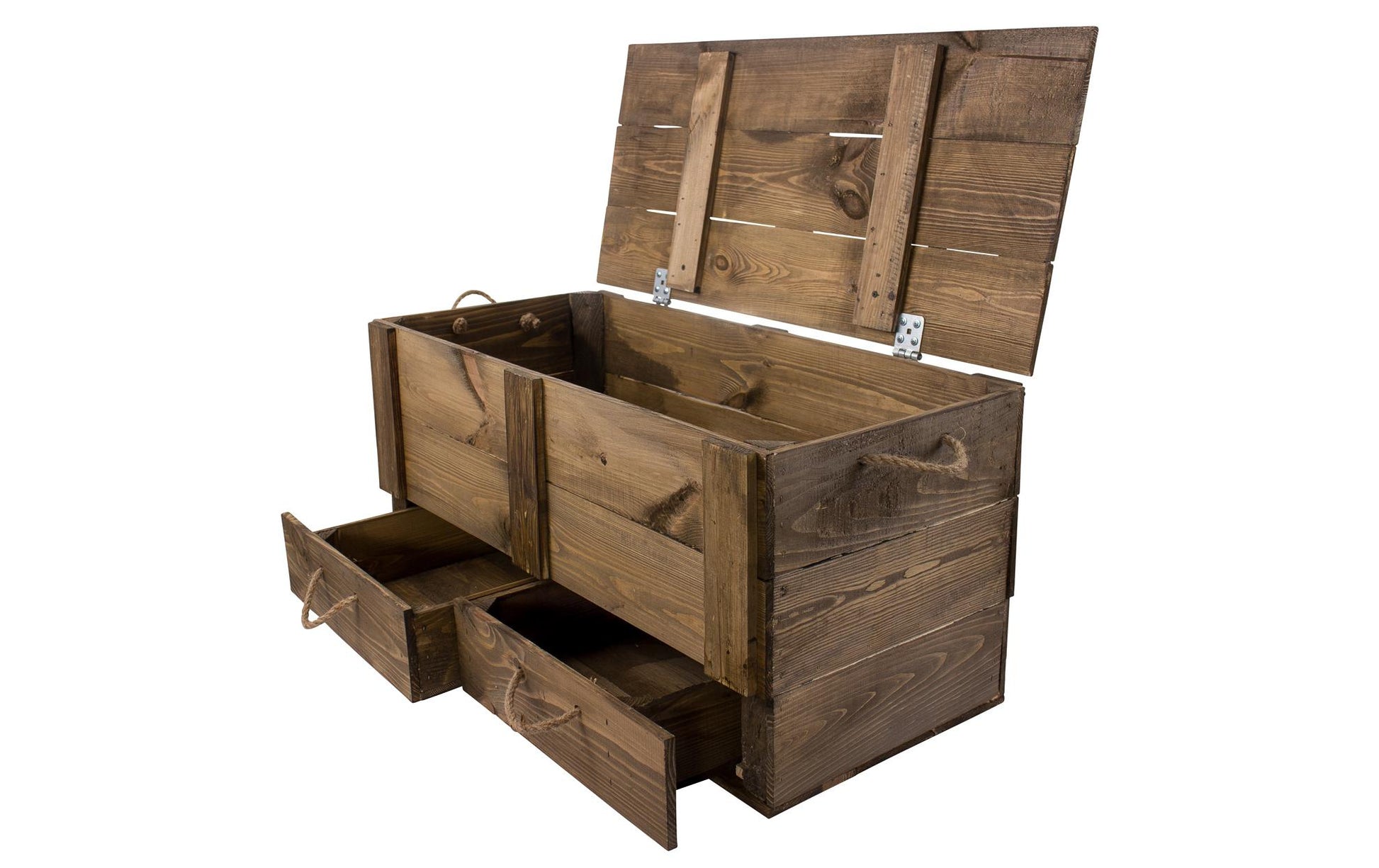 Truhe Vintage Dunkelbraun, 85 x 40 cm - MEGART