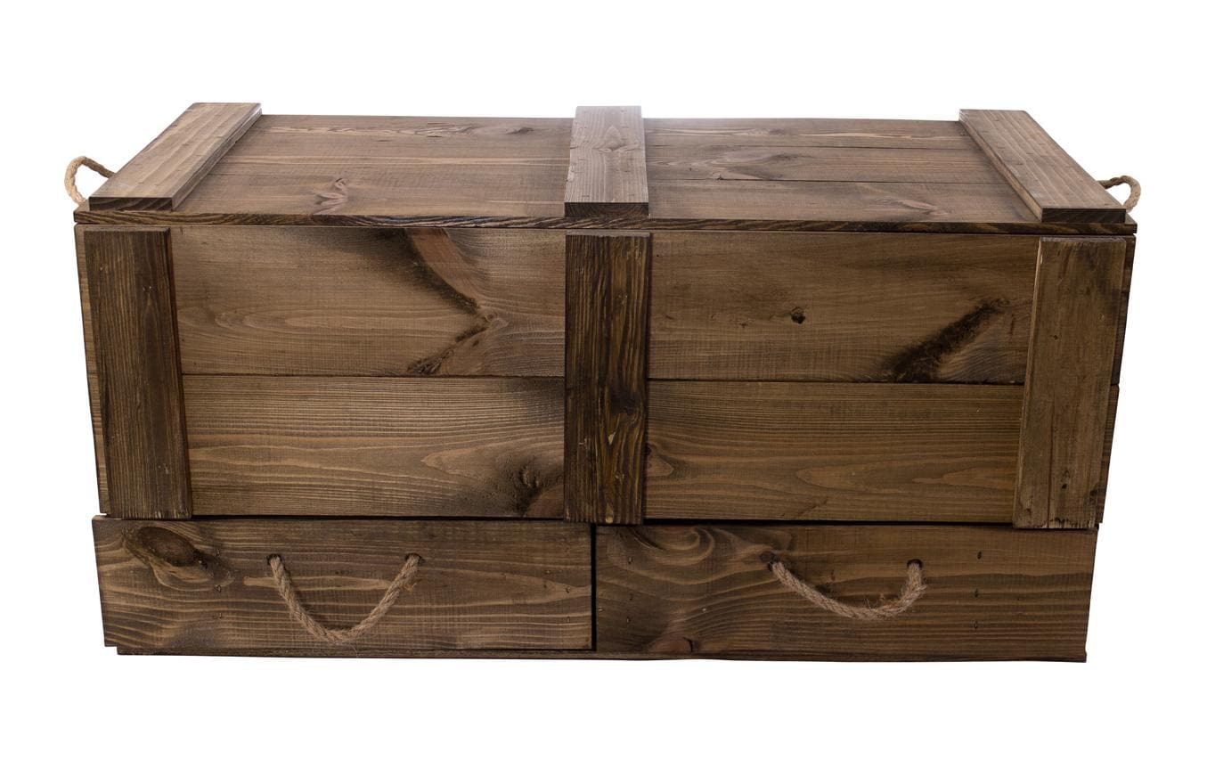 Truhe Vintage Dunkelbraun, 85 x 40 cm - MEGART