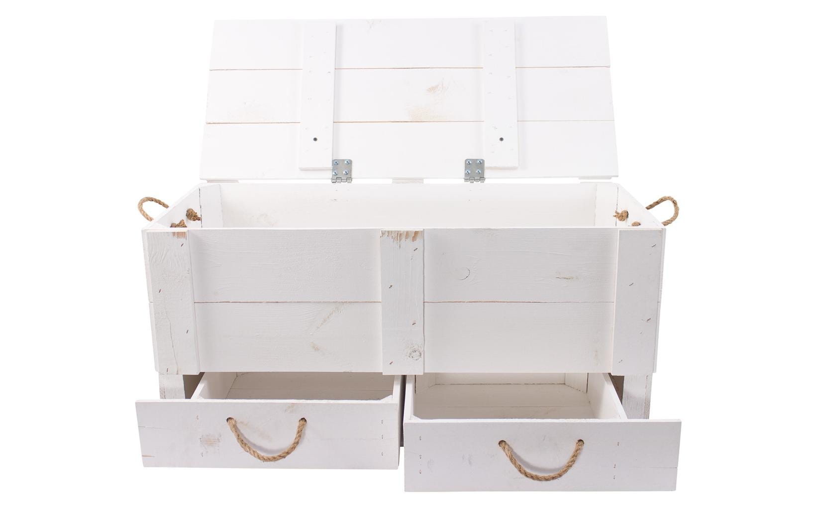 Truhe Vintage Weiss, 85 x 40 cm - MEGART
