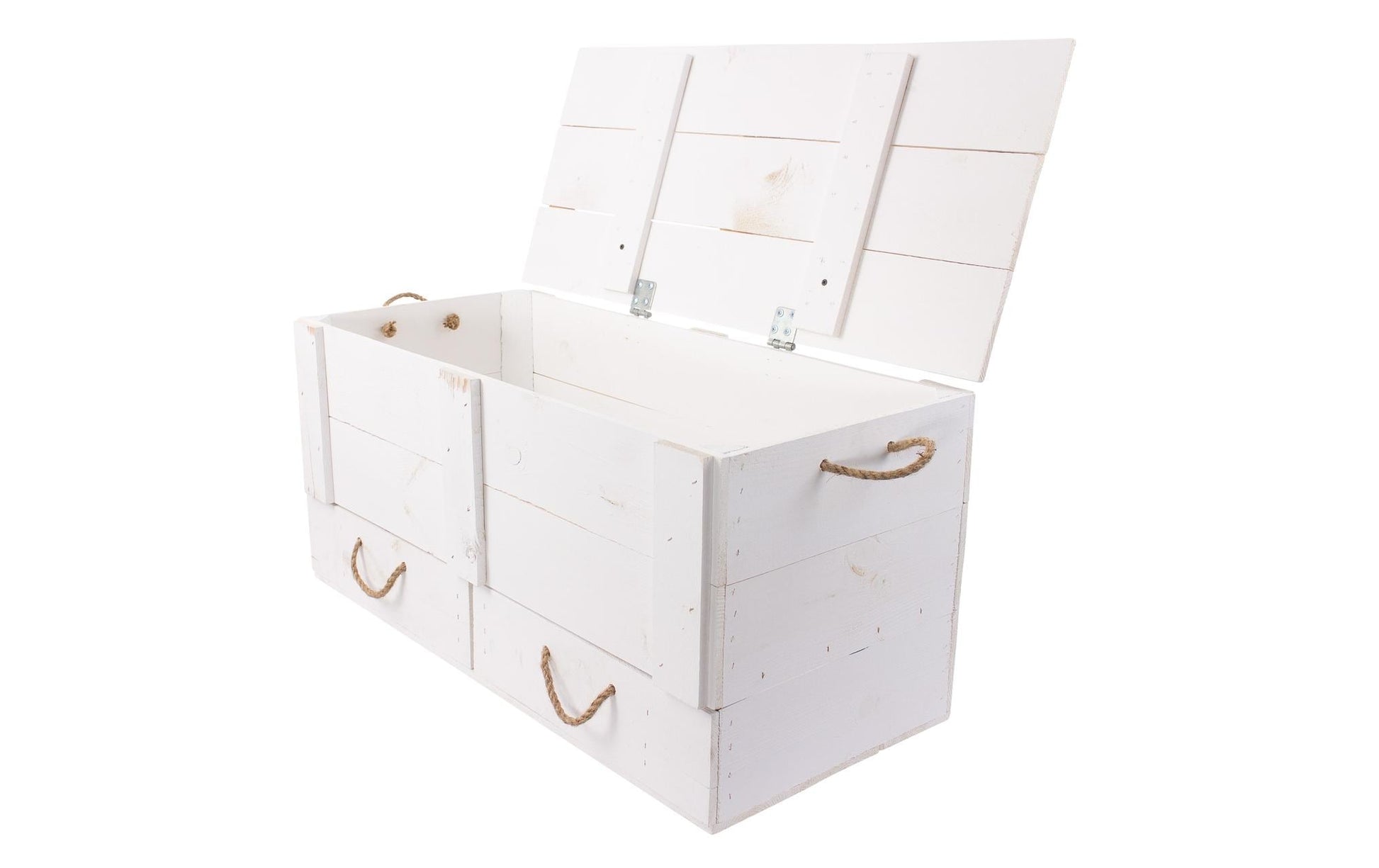 Truhe Vintage Weiss, 85 x 40 cm - MEGART