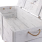 Truhe Vintage Shabby Weiss, 85 x 40 cm - MEGART