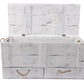 Truhe Vintage Shabby Weiss, 85 x 40 cm - MEGART