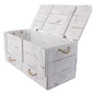 Truhe Vintage Shabby Weiss, 85 x 40 cm - MEGART
