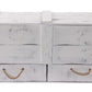 Truhe Vintage Shabby Weiss, 85 x 40 cm - MEGART