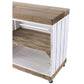 Regal auf Rollen Vintage, Weiss / Braun, 100 x 50 cm - MEGART